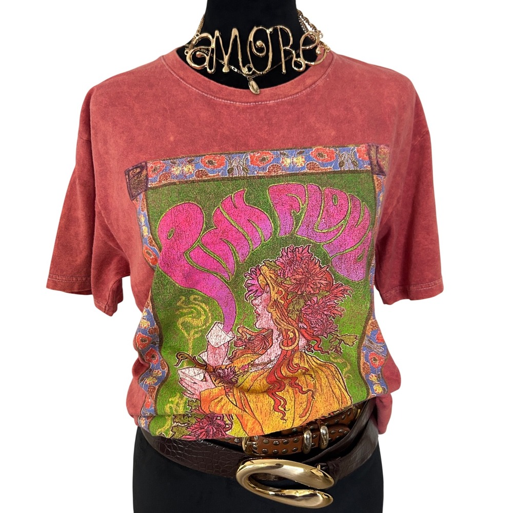 Pink Floyd Graphic 2024 band Tee Unisex Medium Cotton Psychedelic Art Tshirt